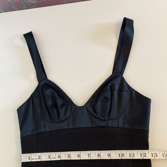 Rebecca Taylor Black Wool and Lastol Bustier Style Dress Size 2 - Picture 13 of 15